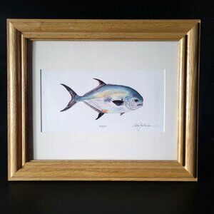 Vintage Alan James Robinson Signed Print "Permit" 1993 Framed Artwork